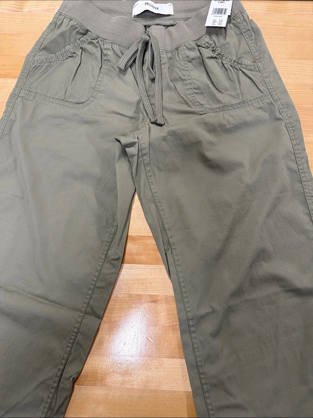 Hollister Olive Drawstring Waist Joggers